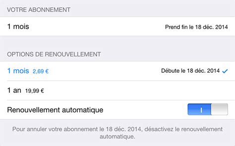 Renouvellement de votre abonnement .